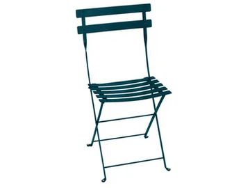 FERMOB - BISTRO CHAIR ACAPULCO BLUE - Folding steel garden chair by In Stock - view 2